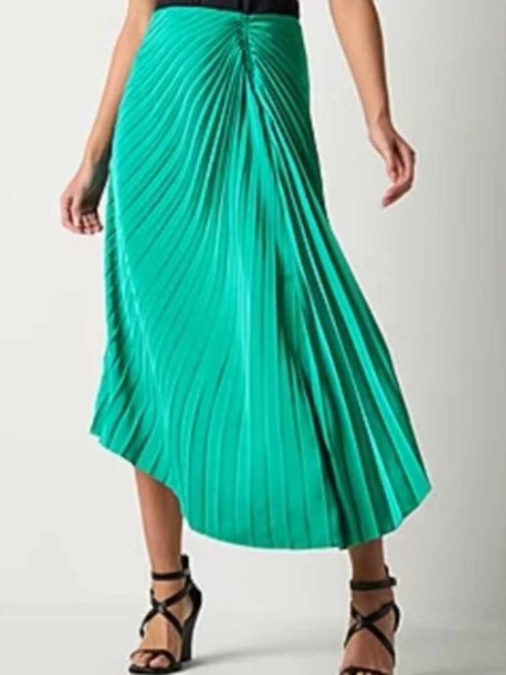 NWT Worthington Gathered asymmetrical pleated midi skirt size XS